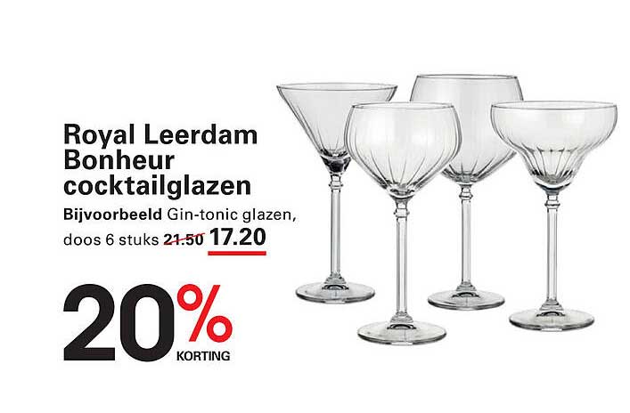 Royal Leerdam Bonheur cocktailglazen