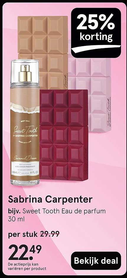 Sabrina Carpenter bijv. Sweet Tooth Eau de parfum 30 ml