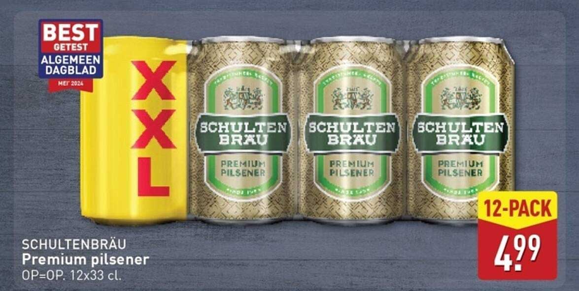 SCHULTENBRÄU Premium pilsener OP=OP 12x33 cl.