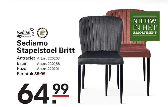 Sediamo Stapelstoel Britt