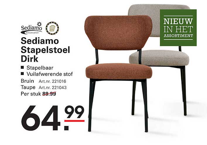 Sediamo Stapelstoel Dirk
