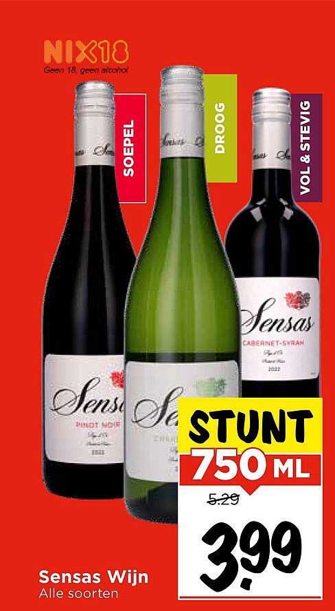 Sensas Wijn Alle soorten 750ML