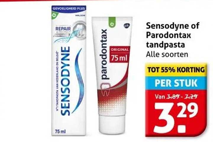 Sensodyne of Parodontax tandpasta