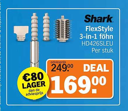 Shark FlexStyle 3-in-1 föhn HD426SLEU Per stuk