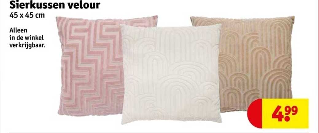 Sierkussen velour 45 x 45 cm