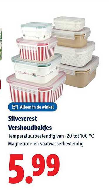 Silvercrest Vershoudbakjes