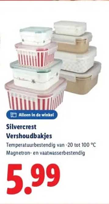 Silvercrest Vershoudbakjes