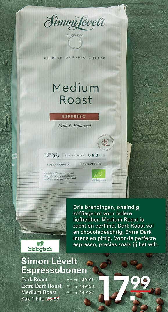 Simon Lévelt Espresso bonen Medium Roast