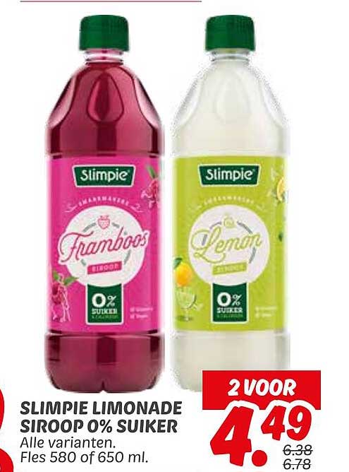 SLIMPIE LIMONADE SIROOP 0% SUIKER
