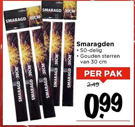 Smaragden - 50-delig - Gouden sterren van 30 cm