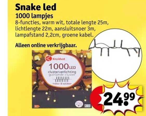 Snake led 1000 lampjes
