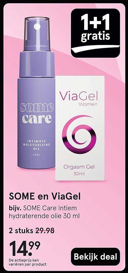 SOME en ViaGel bijv. SOME Care Intiem hydraterende olie 30 ml