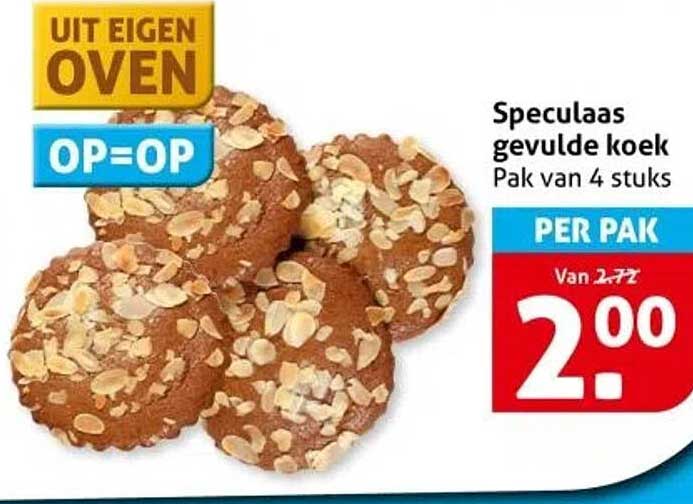 Speculaas gevulde koek