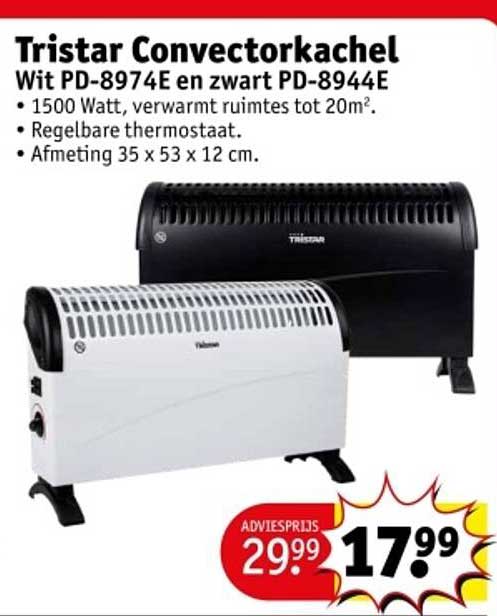 Tristar Convectorkachel Wit PD-8974E en zwart PD-8944E