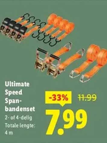 Ultimate Speed Spanbandenset 2- of 4-delig