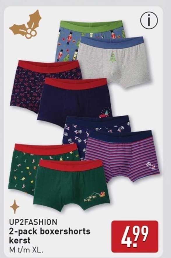 UP2FASHION 2-pack boxershorts kerst