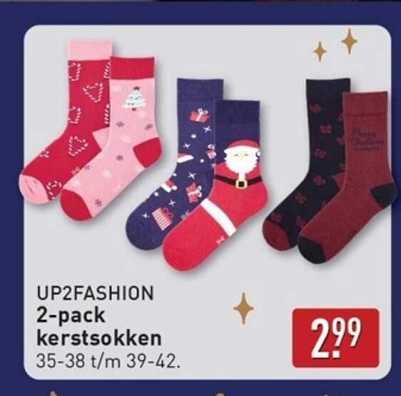 UP2FASHION 2-pack kerstsokken