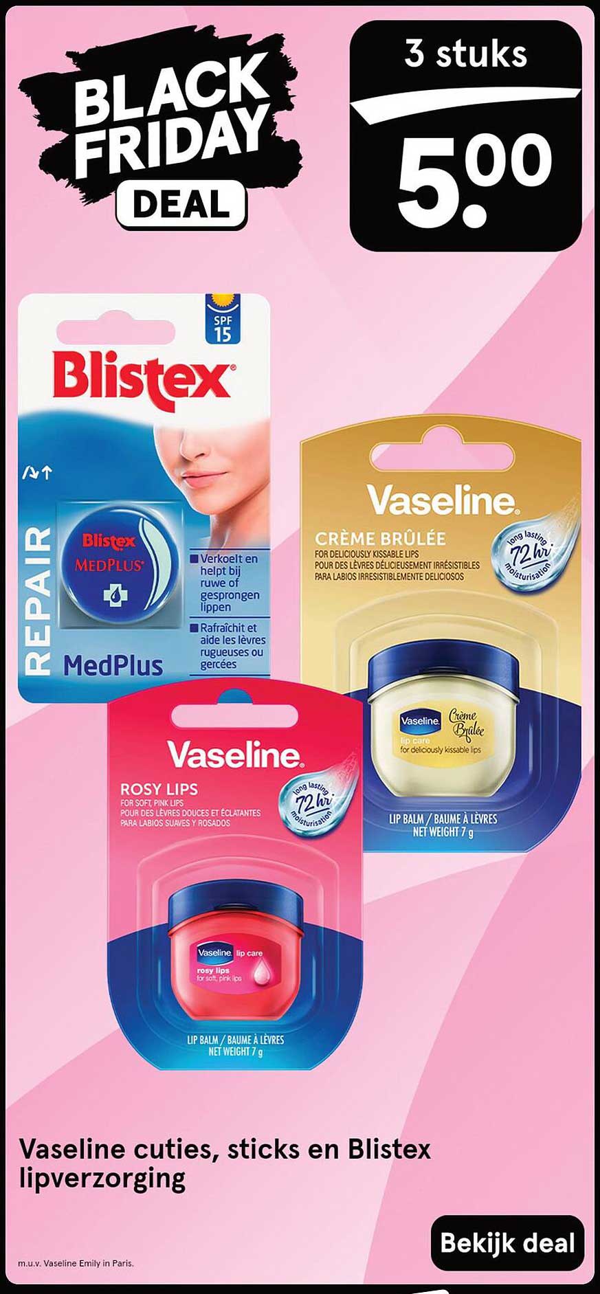 Vaseline cuties, sticks en Blistex lipverzorging