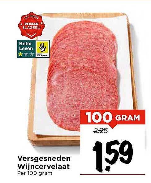 Versgesneden Wijncervelaat