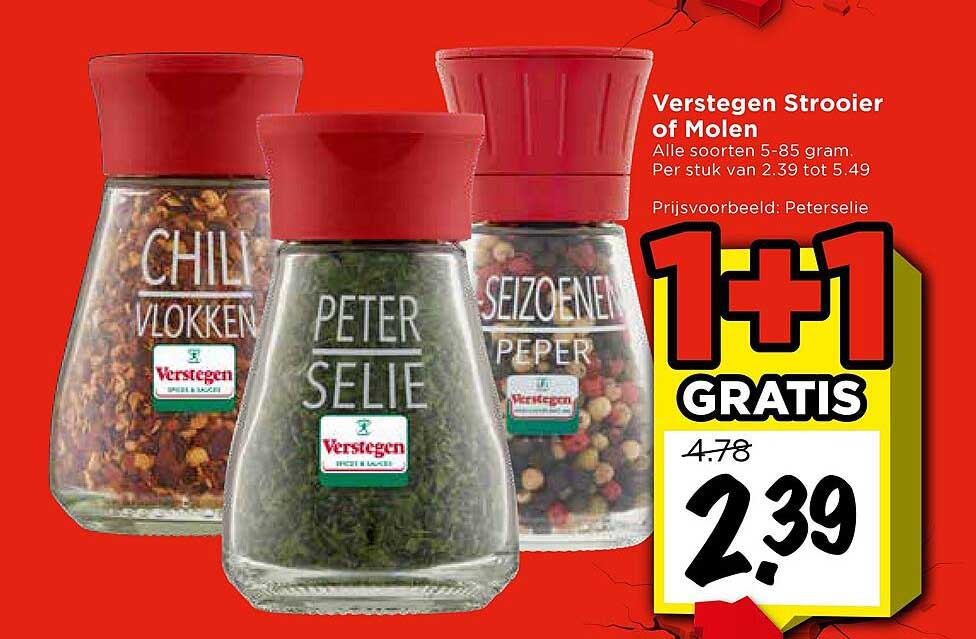 Verstegen Strooier of Molen - 1+1 GRATIS