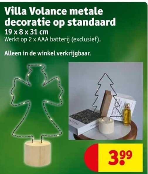 Villa Volance metalen decoratie op standaard