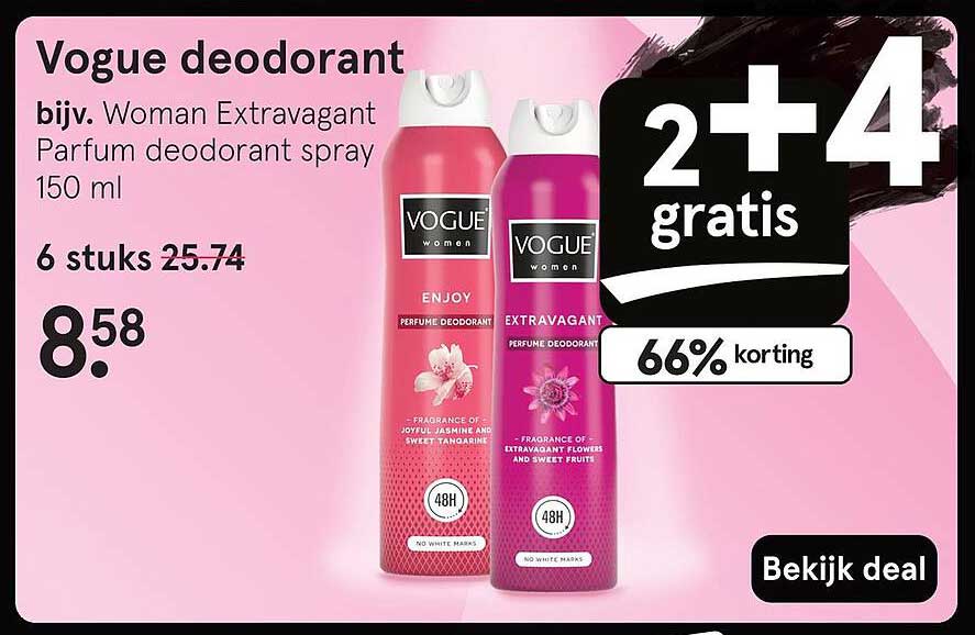 Vogue deodorant bijv. Woman Extravagant Parfum deodorant spray 150 ml