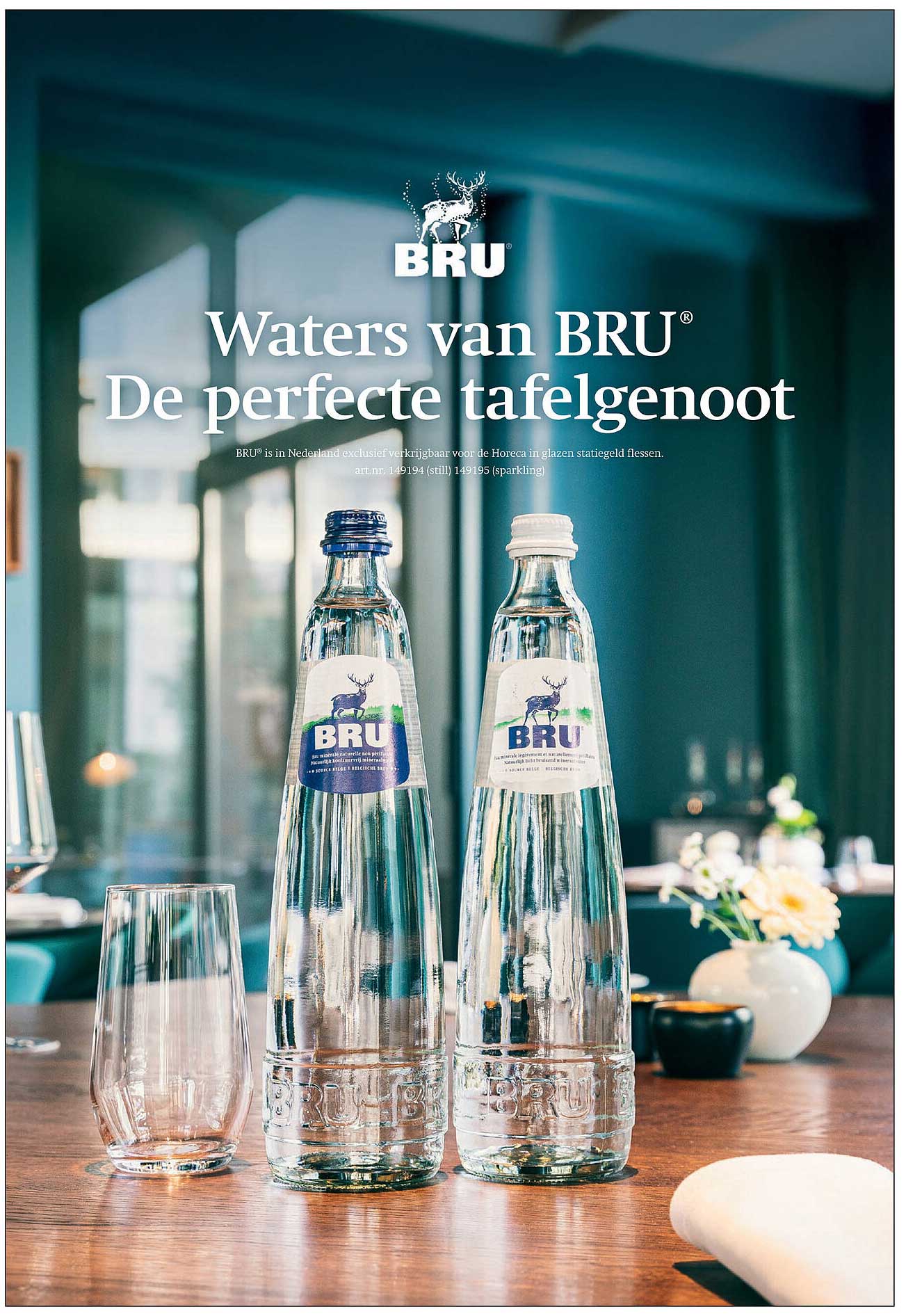 Waters van BRU® De perfecte tafelgenoot