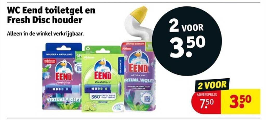 WC Eend toilettgel en Fresh Disc houder