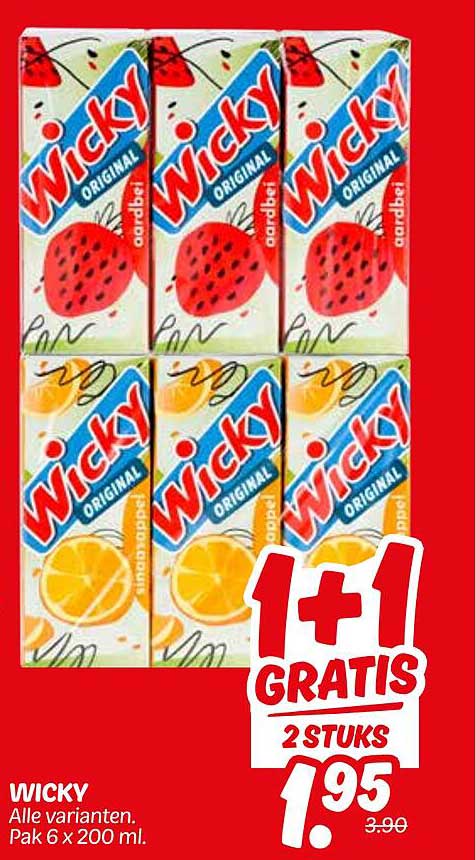 WICKY 1+1 GRATIS