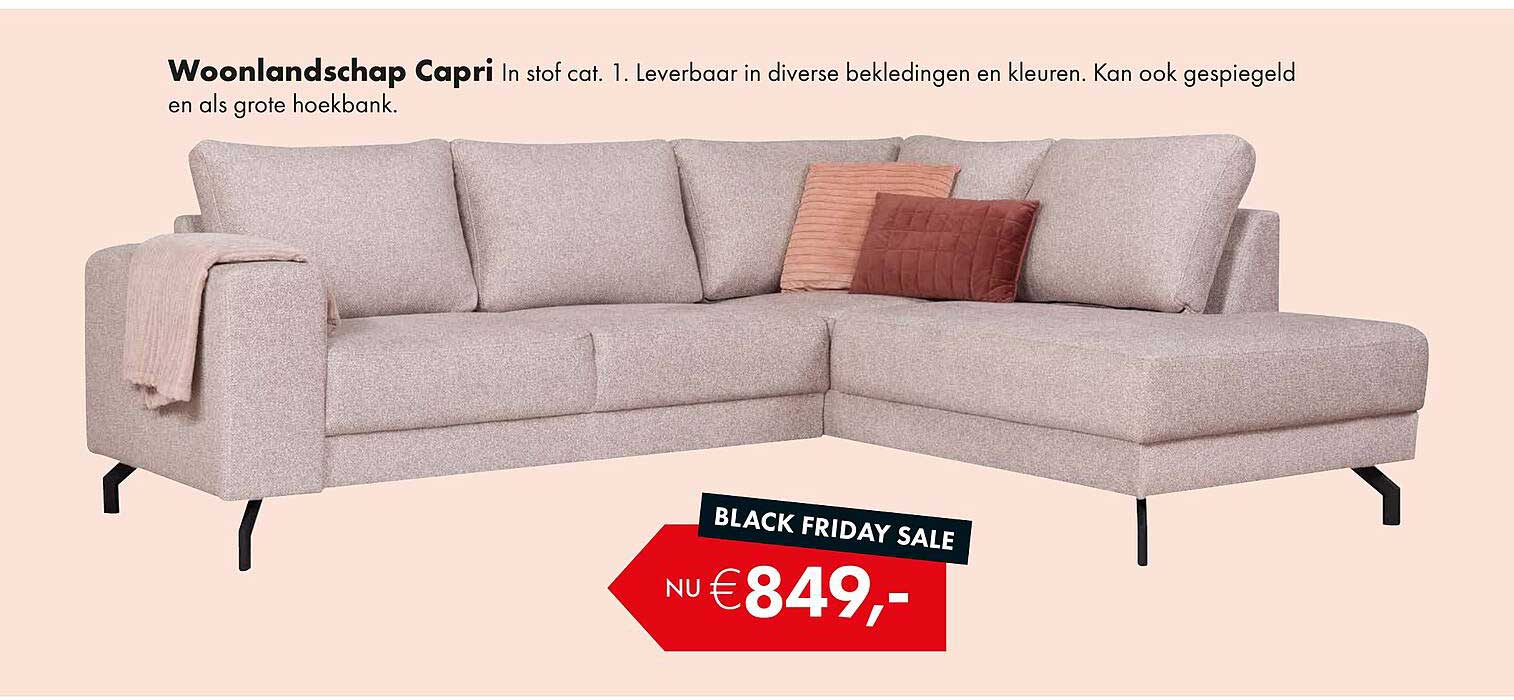 Woonlandschap Capri in stof cat. 1