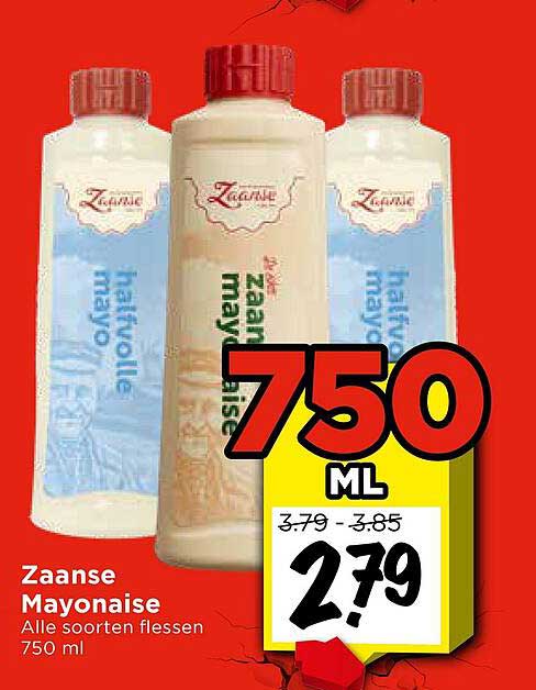 Zaanse Mayonaise 750 ml voor €2,79