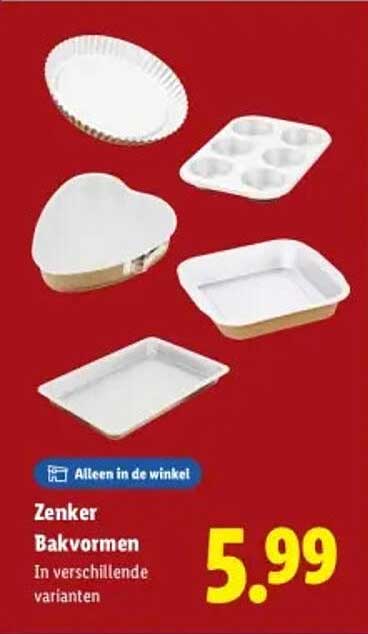 Zenker Bakvormen In verschillende varianten