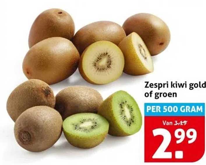 Zespri kiwi gold of groen per 500 gram