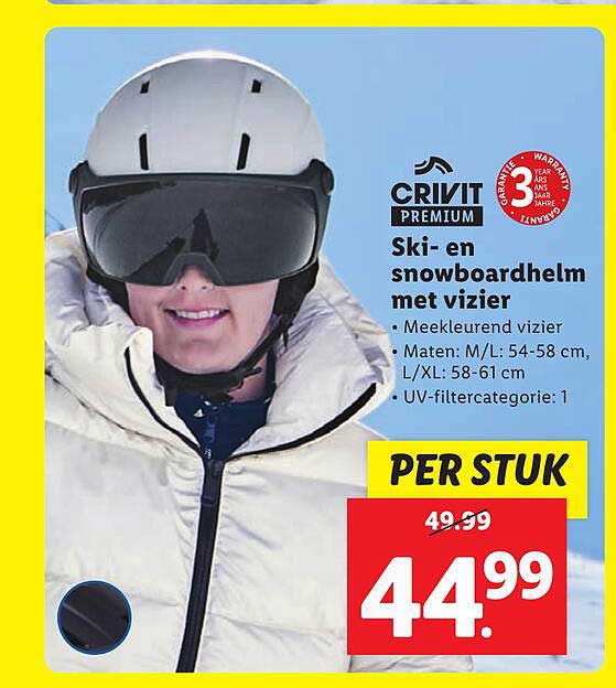 CP Coya Skihelm met Vizier dames wit |Meekleurend Vizier
