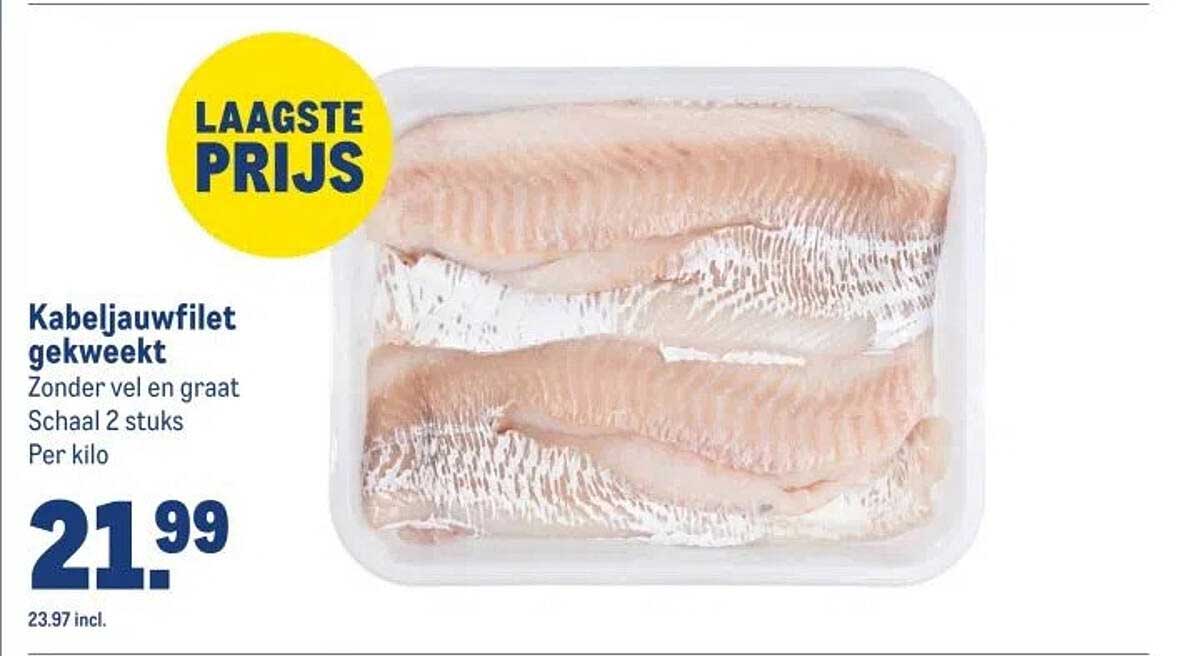 Kabeljauwfilet gekweekt