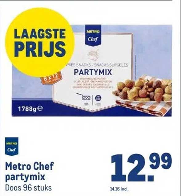 Metro Chef partymix Doos 96 stuks
