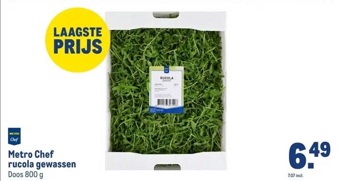 Metro Chef rucola gewassen