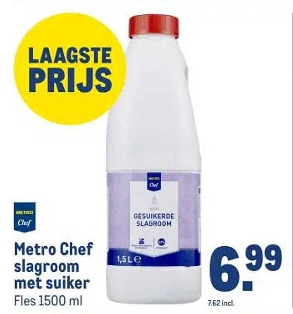 Metro Chef slagroom met suiker