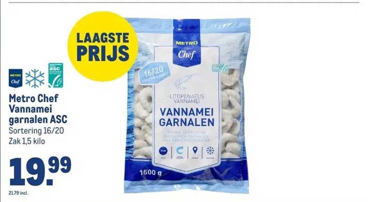 Metro Chef Vannamei garnalen ASC