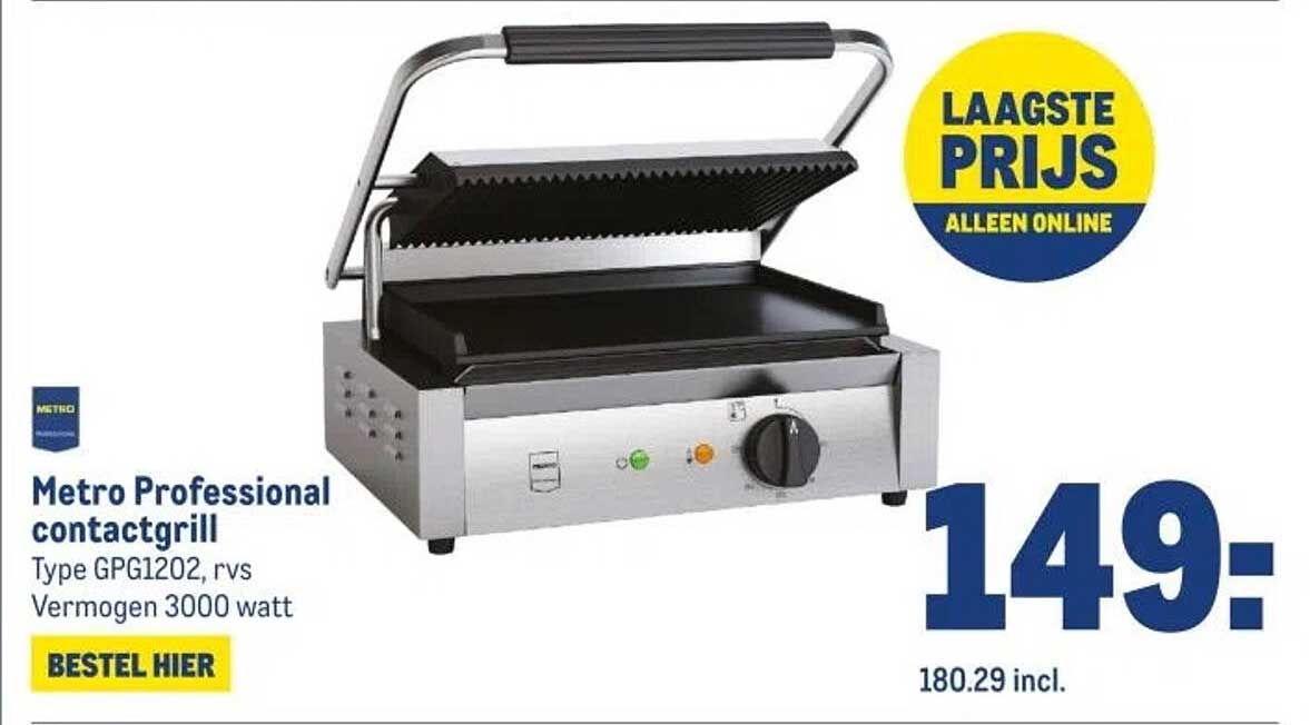 Metro Professional contactgrill