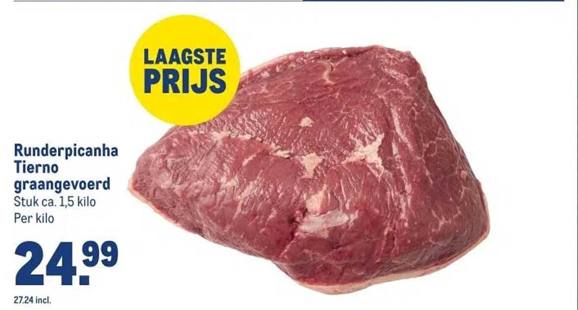 Runderpicanha Tierno graangevoerd