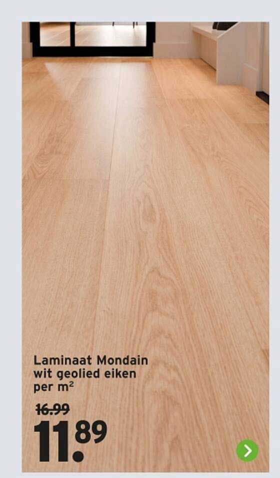 Laminaat Mondain wit geolied eiken per m²