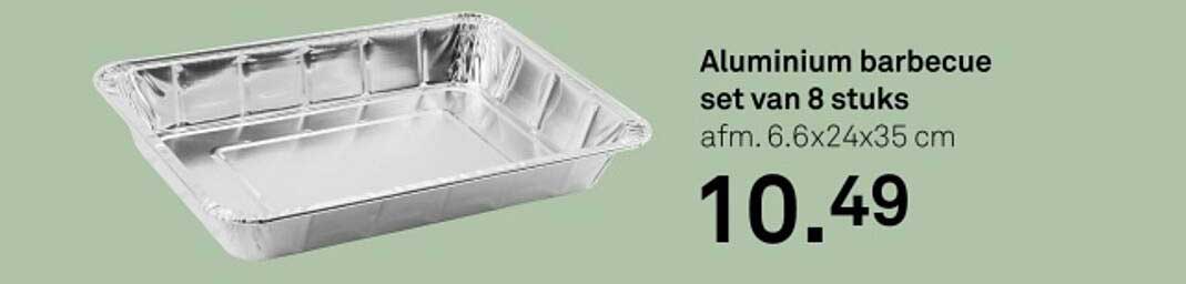 Aluminium barbecue set van 8 stuks