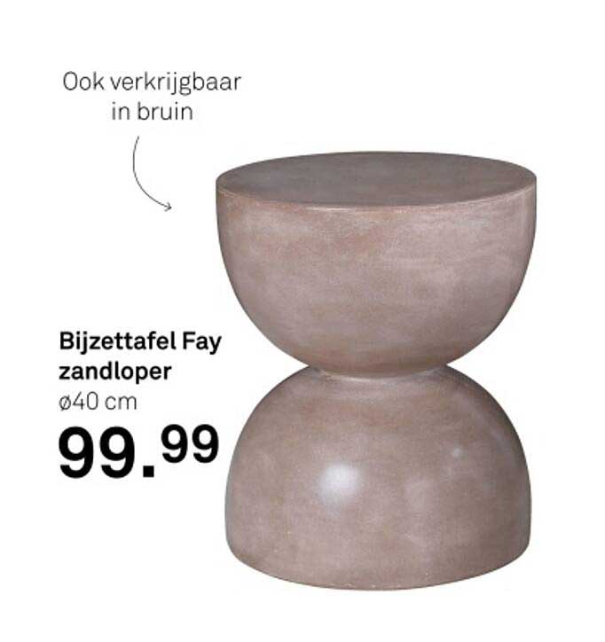 Bijzettafel Fay zandloper