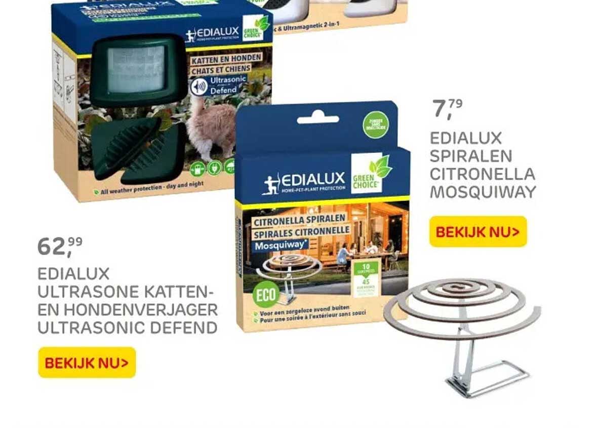 EDIALUX ULTRASONE KATTEN- EN HONDEVENJAGER ULTRASONIC DEFEND