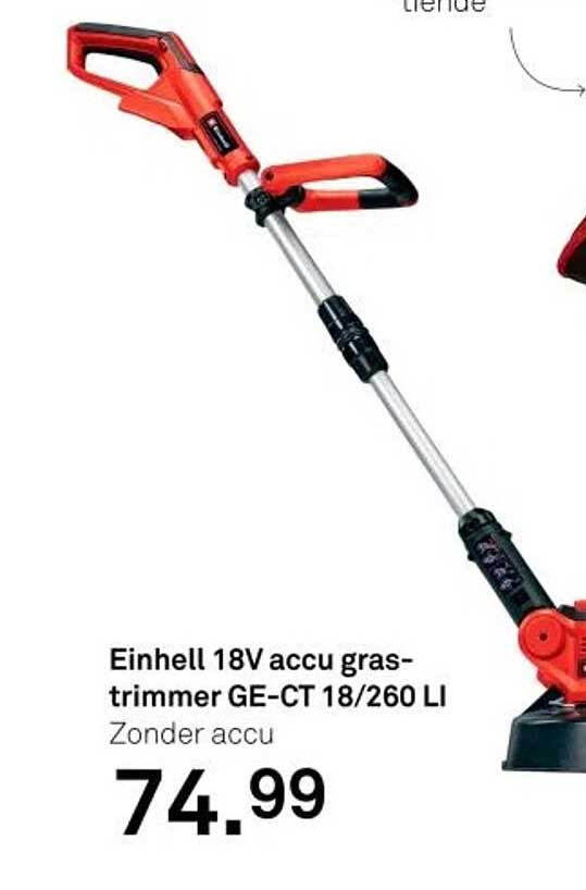 Einhell 18V accu gras-trimmer GE-CT 18/260 LI