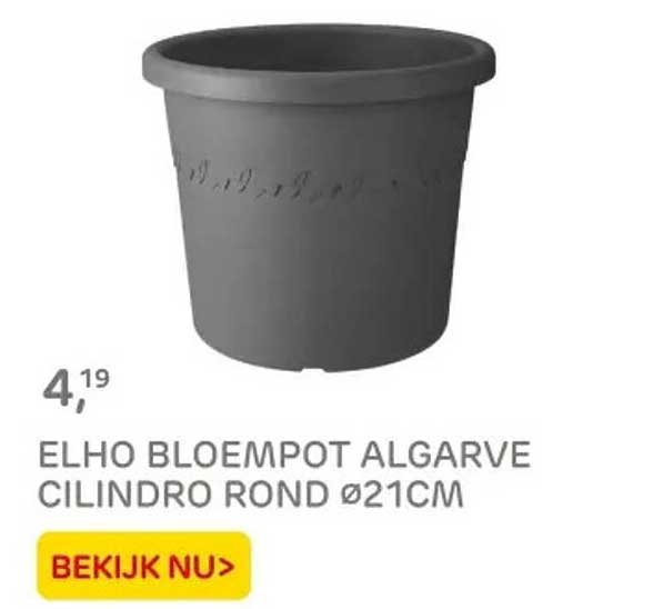 ELHO BLOEMPOT ALGARVE CILINDRO ROND Ø21CM