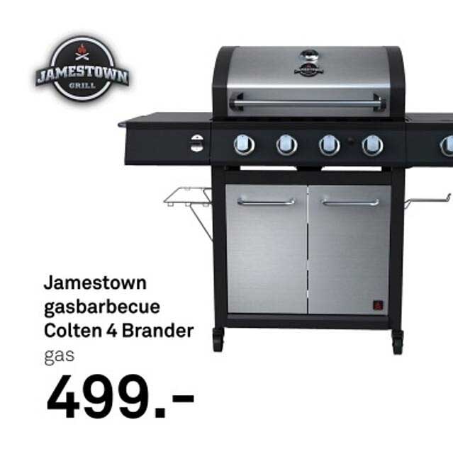 Jamestown gasbarbecue Colten 4 Brander