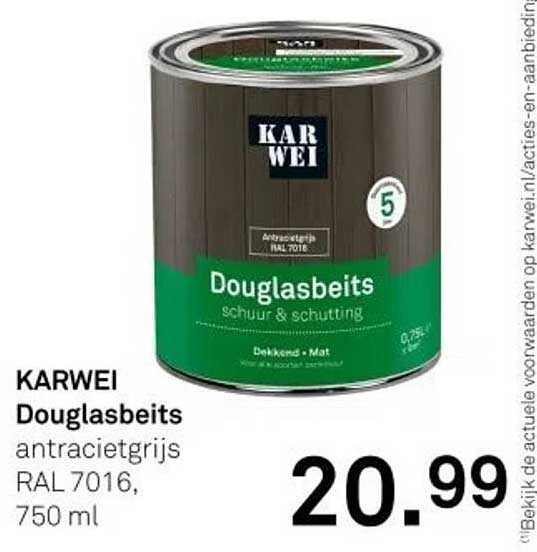 KARWEI Douglasbeits antracietgrijs RAL 7016