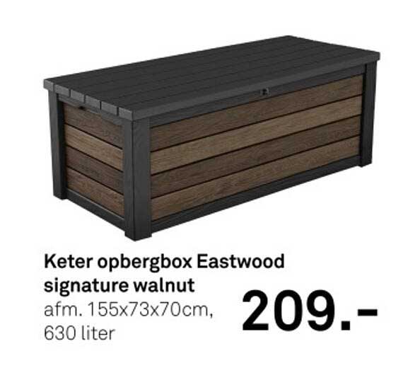 Keter opbergbox Eastwood signature walnut